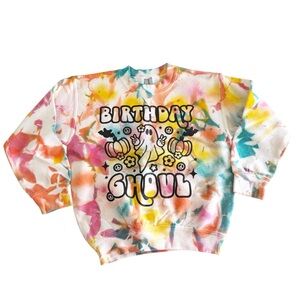 Birthday Ghoul Tie-dye Sweatshirt